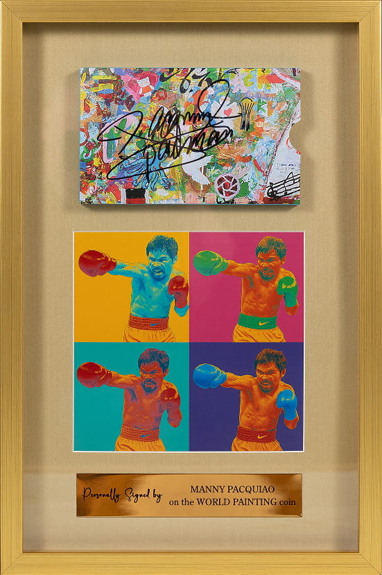 World Painting collectible signed by Manny Pacquiao