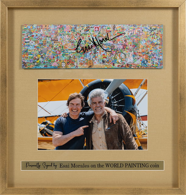 World Painting collectible signed by Esai Morales