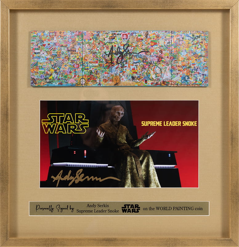 World Painting coin signed by Andy Serkis